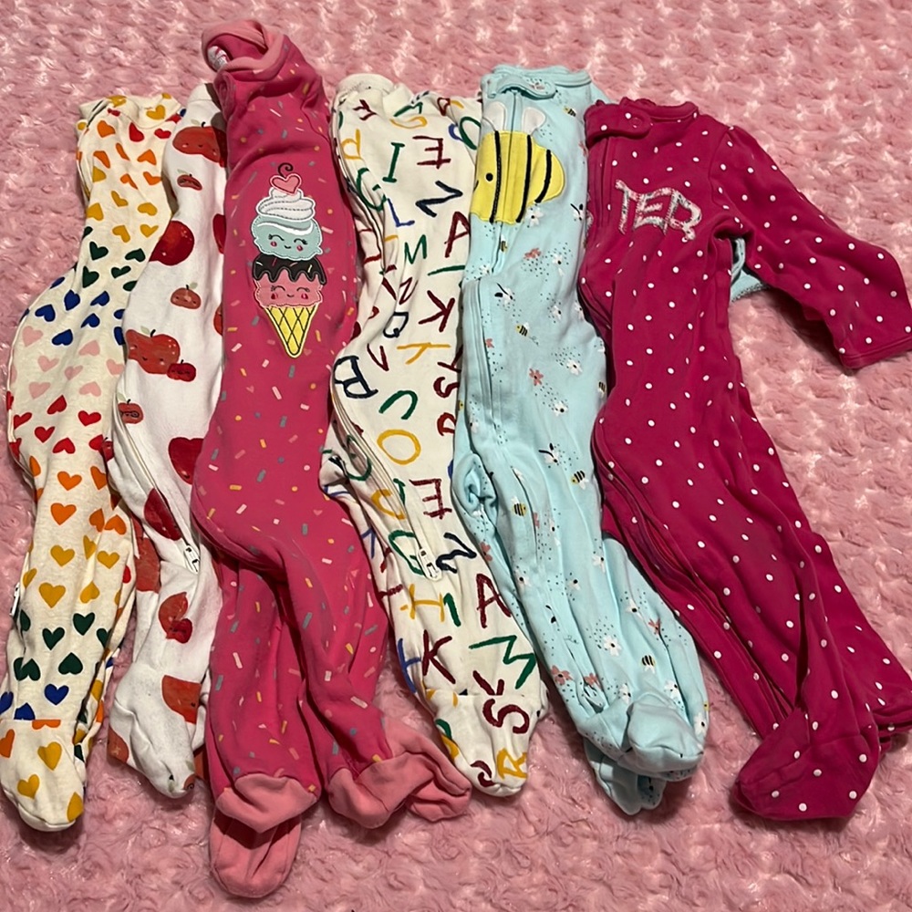 Set Bundle of 6 Old Navy Koala Baby Carters One Piece Zip Up Sleep n Play
